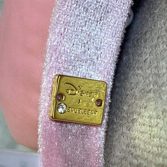 Disney x Baublebar Pink Rhinestone Pearl Pleated Bow Minnie Mouse Headband - Picture 7 of 10